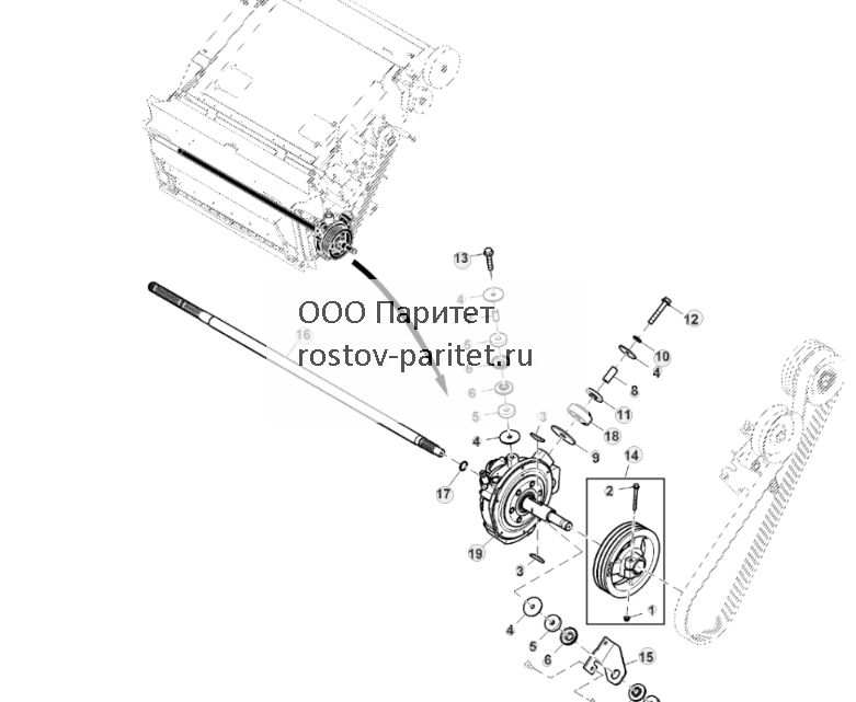 Трансмиссия реверсивного механизма и детали крепления, 3 паза, 3HB, HillMaster™ - ST827086 607.jpg